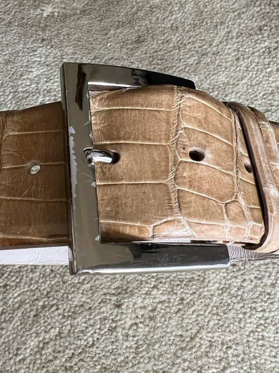 Genuine Alligator Waist Belt by Oscar de la Renta Size XS main image 6